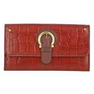 UNION CODE Caramel Crocodile Embossed Leather RFID Women's Wallet